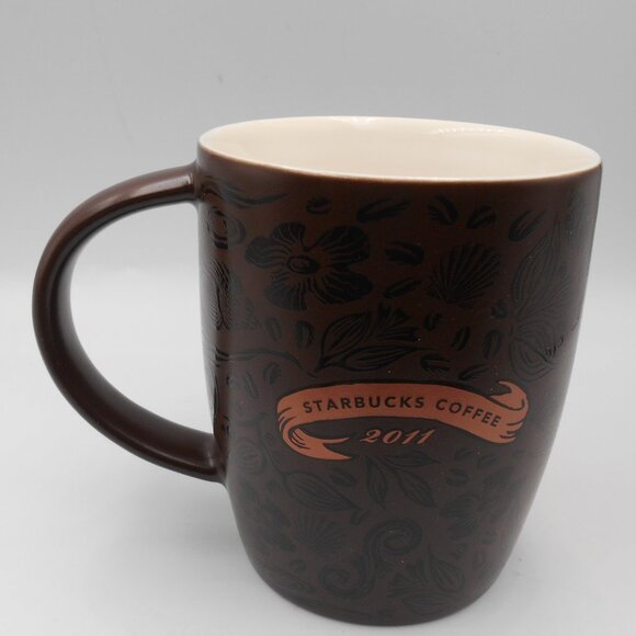 STARBUCKS 2011 MERMAID BROWN WITH BRONZE LIMITED ED. COFFEE MUG CUP COLLECTIBLE - Picture 3 of 8